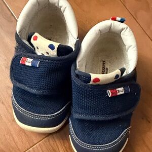 Kids Navy Blue Velcro Sneakers -